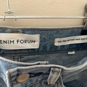 Denim Forum Light Blue Vintage Maxi Jean Skirt Waist 23